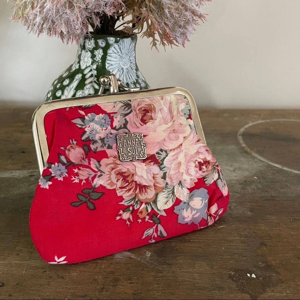 Anna Sui Floral Print Coin Purse
